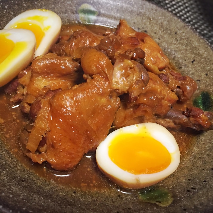 圧力鍋におまかせ☆手羽元のコク旨味噌煮